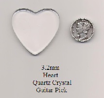 Quartz Crystal Heart Guitar Pick