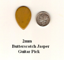 Butterscotch Jasper Teardrop Guitar Picks
